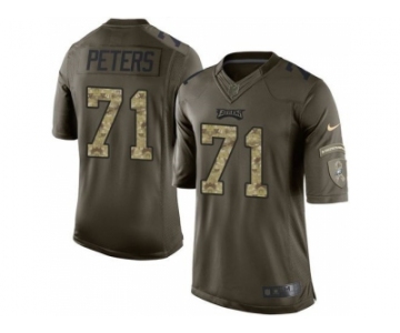 Youth Nike Philadelphia Eagles #71 Jason Peters Green Salute to Service Jerseys