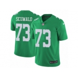 Youth Nike Philadelphia Eagles #73 Isaac Seumalo Limited Green Rush NFL Jersey