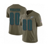 Youth Nike Philadelphia Eagles #80 Markus Wheaton Limited Olive 2017 Salute to Service NFL Jersey