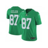 Youth Nike Philadelphia Eagles #87 Brent Celek Limited Green Rush NFL Jersey