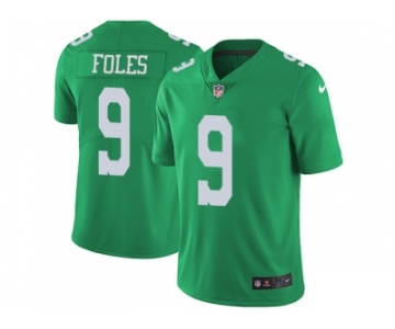 Youth Nike Philadelphia Eagles #9 Nick Foles Green Stitched NFL Limited Rush Jersey