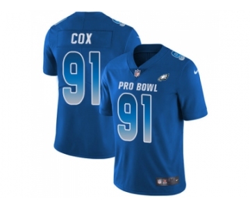 Youth Nike Philadelphia Eagles #91 Fletcher Cox Royal Stitched NFL Limited NFC 2018 Pro Bowl Jersey