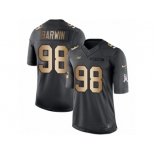 Youth Nike Philadelphia Eagles #98 Connor Barwin Limited Black Gold Salute to Service NFL Jersey