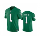 Youth Philadelphia Eagles #1 Jalen Hurts Green 2023 F.U.S.E. Stitched Football Jersey