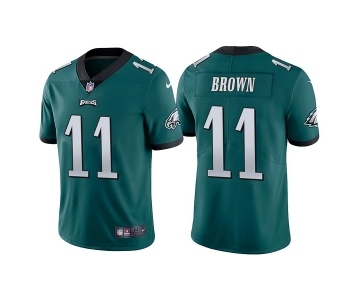 Youth Philadelphia Eagles #11 A. J. Brown Green Vapor Untouchable Limited Stitched Football Jersey