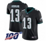 Youth Philadelphia Eagles #13 Nelson Agholor Black Alternate Vapor Untouchable Limited Player 100th Season Football Jersey