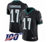 Youth Philadelphia Eagles #17 Harold Carmichael Black Alternate Vapor Untouchable Limited Player 100th Season Football Jersey