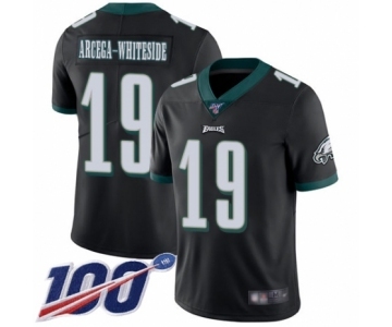 Youth Philadelphia Eagles #19 JJ Arcega-Whiteside Black Alternate Vapor Untouchable Limited Player 100th Season Football Jersey