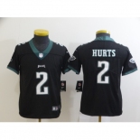 Youth Philadelphia Eagles #2 Jalen Hurts Black Alternate Vapor Untouchable Limited Jersey