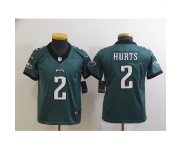 Youth Philadelphia Eagles #2 Jalen Hurts Green Alternate Vapor Untouchable Limited Jersey