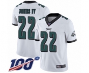 Youth Philadelphia Eagles #22 Sidney Jones White Vapor Untouchable Limited Player 100th Season Football Jersey