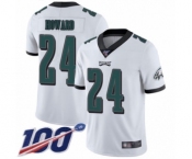 Youth Philadelphia Eagles #24 Jordan Howard White Vapor Untouchable Limited Player 100th Season Football Jersey