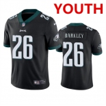 Youth Philadelphia Eagles #26 Saquon Barkley Black Vapor Untouchable Limited Football Stitched Jersey