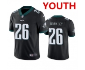 Youth Philadelphia Eagles #26 Saquon Barkley Black Vapor Untouchable Limited Football Stitched Jersey