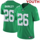 Youth Philadelphia Eagles #26 Saquon Barkley Kelly Green Vapor Untouchable Limited Football Stitched Jersey