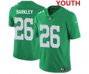 Youth Philadelphia Eagles #26 Saquon Barkley Kelly Green Vapor Untouchable Limited Football Stitched Jersey