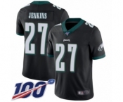 Youth Philadelphia Eagles #27 Malcolm Jenkins Black Alternate Vapor Untouchable Limited Player 100th Season Football Jersey