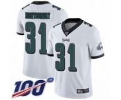 Youth Philadelphia Eagles #31 Wilbert Montgomery White Vapor Untouchable Limited Player 100th Season Football Jersey