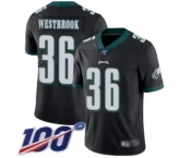 Youth Philadelphia Eagles #36 Brian Westbrook Black Alternate Vapor Untouchable Limited Player 100th Season Football Jersey