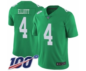 Youth Philadelphia Eagles #4 Jake Elliott Limited Green Rush Vapor Untouchable 100th Season Football Jersey