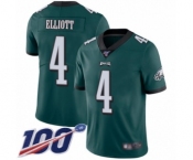 Youth Philadelphia Eagles #4 Jake Elliott Midnight Green Team Color Vapor Untouchable Limited Player 100th Season Football Jersey