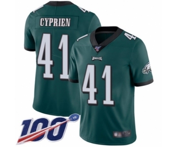 Youth Philadelphia Eagles #41 Johnathan Cyprien Midnight Green Team Color Vapor Untouchable Limited Player 100th Season Football Jersey