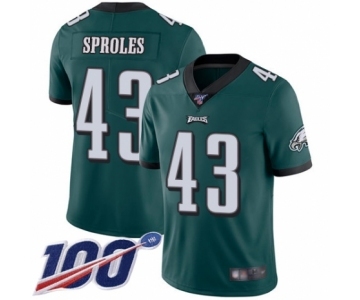 Youth Philadelphia Eagles #43 Darren Sproles Midnight Green Team Color Vapor Untouchable Limited Player 100th Season Football Jersey