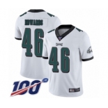 Youth Philadelphia Eagles #46 Herman Edwards White Vapor Untouchable Limited Player 100th Season Football Jersey