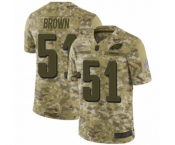 Youth Philadelphia Eagles #51 Zach Brown Limited Camo 2018 Salute to Service Football Jersey