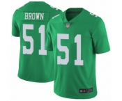 Youth Philadelphia Eagles #51 Zach Brown Limited Green Rush Vapor Untouchable Football Jersey