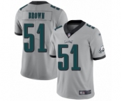 Youth Philadelphia Eagles #51 Zach Brown Limited Silver Inverted Legend Football Jersey