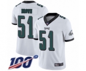 Youth Philadelphia Eagles #51 Zach Brown White Vapor Untouchable Limited Player 100th Season Football Jersey