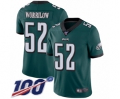 Youth Philadelphia Eagles #52 Paul Worrilow Midnight Green Team Color Vapor Untouchable Limited Player 100th Season Football Jersey