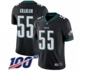 Youth Philadelphia Eagles #55 Brandon Graham Black Alternate Vapor Untouchable Limited Player 100th Season Football Jersey