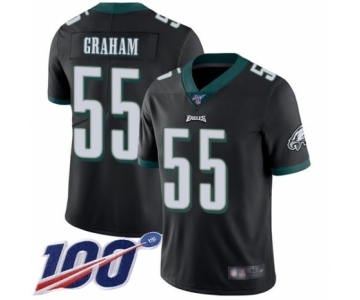 Youth Philadelphia Eagles #55 Brandon Graham Black Alternate Vapor Untouchable Limited Player 100th Season Football Jersey