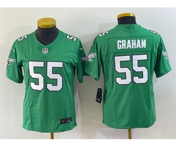 Youth Philadelphia Eagles #55 Brandon Graham Green 2023 F.U.S.E. Stitched Football Jersey