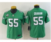 Youth Philadelphia Eagles #55 Brandon Graham Green 2023 F.U.S.E. With C Patch Stitched Football Jersey