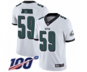 Youth Philadelphia Eagles #59 Seth Joyner White Vapor Untouchable Limited Player 100th Season Football Jersey