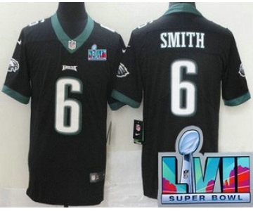 Youth Philadelphia Eagles #6 DeVonta Smith Limited Black Super Bowl LVII Vapor Jersey