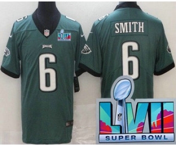 Youth Philadelphia Eagles #6 DeVonta Smith Limited Green Super Bowl LVII Vapor Jersey