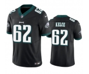 Youth Philadelphia Eagles #62 Jason Kelce Black 2023 F.U.S.E Vapor Untouchable Limited Football Stitched Jersey