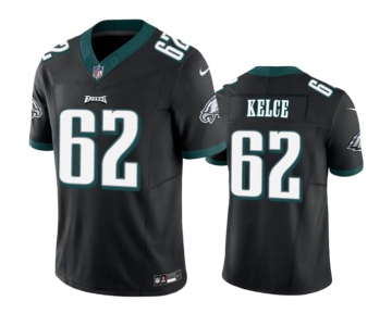 Youth Philadelphia Eagles #62 Jason Kelce Black 2023 F.U.S.E Vapor Untouchable Limited Football Stitched Jersey