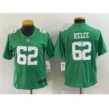 Youth Philadelphia Eagles #62 Jason Kelce Green 2023 F.U.S.E. Football Stitched Jersey