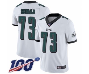 Youth Philadelphia Eagles #73 Isaac Seumalo White Vapor Untouchable Limited Player 100th Season Football Jersey