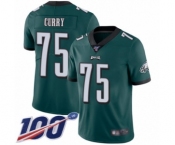 Youth Philadelphia Eagles #75 Vinny Curry Midnight Green Team Color Vapor Untouchable Limited Player 100th Season Football Jersey