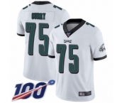 Youth Philadelphia Eagles #75 Vinny Curry White Vapor Untouchable Limited Player 100th Season Football Jersey