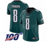 Youth Philadelphia Eagles #8 Clayton Thorson Midnight Green Team Color Vapor Untouchable Limited Player 100th Season Football Jersey