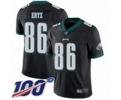 Youth Philadelphia Eagles #86 Zach Ertz Black Alternate Vapor Untouchable Limited Player 100th Season Football Jersey