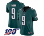 Youth Philadelphia Eagles #9 Nick Foles Midnight Green Team Color Vapor Untouchable Limited Player 100th Season Football Jersey