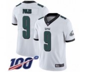 Youth Philadelphia Eagles #9 Nick Foles White Vapor Untouchable Limited Player 100th Season Football Jersey